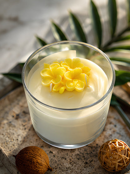 Buy Premium Yellow Soy Wax Jar Candle Handcrafted Scented Candle for Home Decor